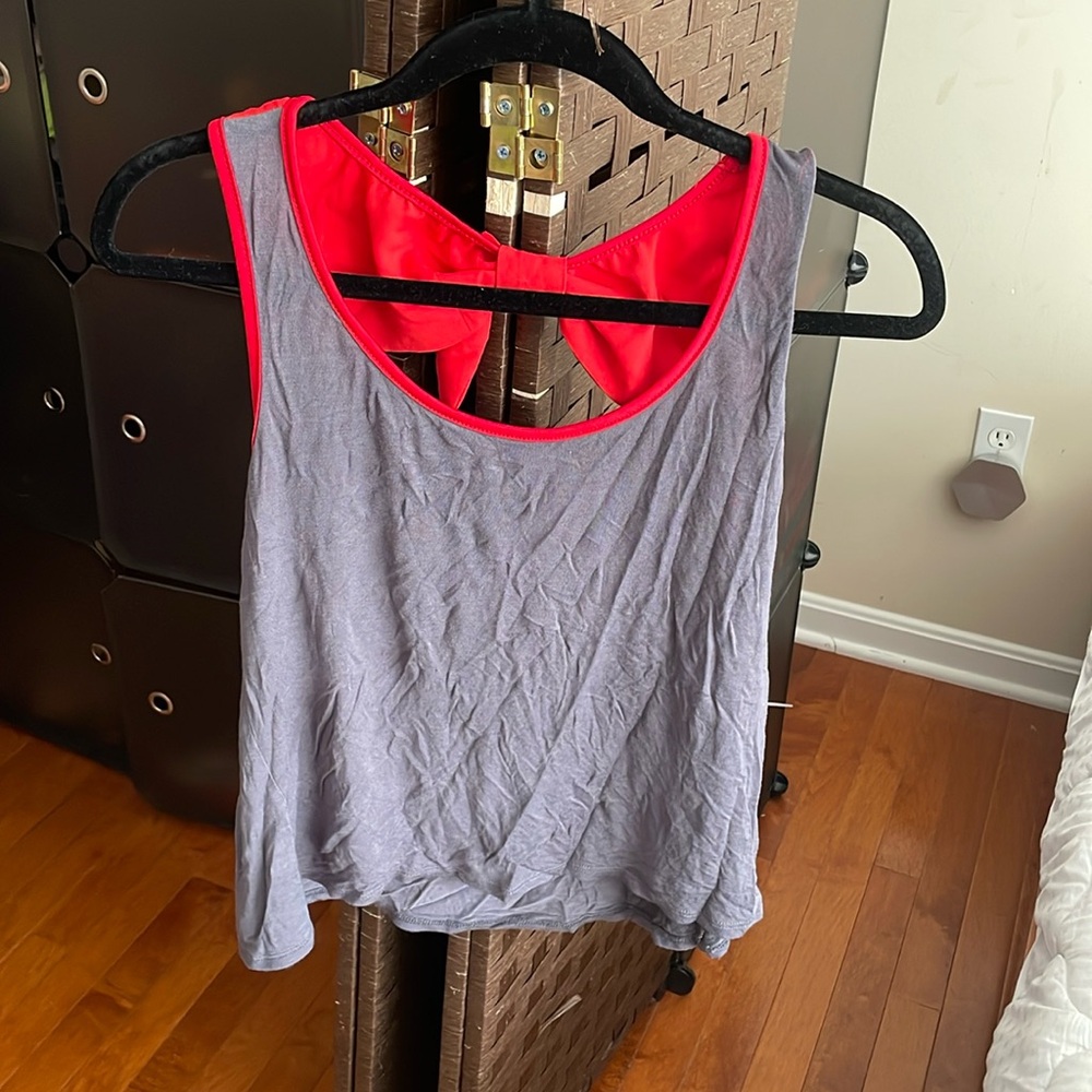 Red bow tank top